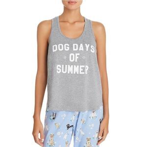P.J. Salvage Womens Dog Days Of Summer Pajama Sleep Tank Top, Grey, NWT